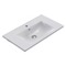 Rectangular White Ceramic Wall Mount or Drop In Bathroom Sink