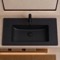 Drop In Sink - Black, 34 Inch, Rectangular, Ceramic