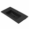 Rectangular Black Ceramic Wall Mount or Drop In Bathroom Sink