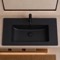 Drop In Sink - Black, 39 Inch, Rectangular, Ceramic