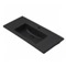 Rectangular Black Ceramic Wall Mount or Drop In Bathroom Sink