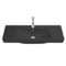 Rectangular Black Ceramic Wall Mounted or Drop In Sink