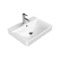 Rectangular White Ceramic Wall Mounted or Drop In Bathroom Sink