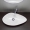 Oval-Shaped White Ceramic Vessel Sink