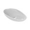 Oval-Shaped White Ceramic Vessel Sink