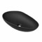 Oval-Shaped Black Ceramic Vessel Sink
