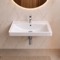 Rectangle White Ceramic Wall Mounted or Drop In Sink