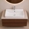 Rectangle White Ceramic Drop In Sink