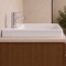 Rectangle White Ceramic Drop In Sink