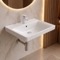 Rectangle White Ceramic Wall Mounted or Drop In Sink