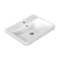 Rectangle White Ceramic Wall Mounted or Drop In Sink