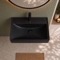 Black Ceramic Bathroom Sink, Wall Mounted or Drop In