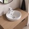 Drop In Sink in Ceramic, Modern, Round