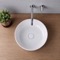 Vessel Sink - 18 Inch, Small, Round, Modern, Ceramic