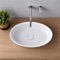 Vessel Sink, Oval, White Ceramic