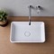 Vessel Sink - 24 Inch, Rectangular, Modern, Ceramic