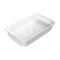 Vessel Sink, Rectangular, White Ceramic