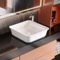 Vessel Sink, Square, White Ceramic