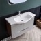 Rectangular White Ceramic Wall Mounted or Drop In Bathroom Sink