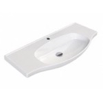Rectangular White Ceramic Wall Mounted or Drop In Bathroom Sink