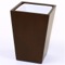 Square Tanganika Wood Toothbrush Holder