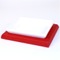 Rectangle Red Faux Leather Soap Holder