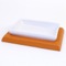 Rectangle Orange Faux Leather Soap Holder