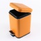 Square Orange Waste Bin With Pedal