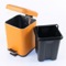 Square Orange Waste Bin With Pedal