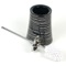 Toilet Brush Holder, Hourglass Shaped, Anthracite and Silver Finish