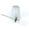 Toilet Brush Holder, Grey and Silver Finish, Ceramic, Round