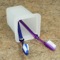 Square Frosted Glass Toothbrush Holder