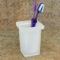 Square Frosted Glass Toothbrush Holder