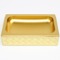 Gold Finish Faux Leather Soap Dish