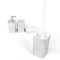 Toilet Brush Holder, Contemporary, Silver