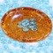 Round Transparent Gold Finish Soap Holder