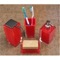 Red Accessory Set Crafted of Thermoplastic Resins