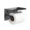 Modern Matte Black Toilet Paper Holder With Shelf