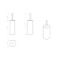 Toilet Brush Holder, Square, Polished Chrome