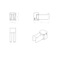 Clothes Hook, Square, Polished Chrome, Jointed
