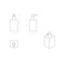 Soap Dispenser, Square, White, Countertop