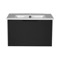 Wall Mounted Small Black Bathroom Vanity, Modern, 26 Inch