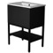 Bathroom Vanity - Modern, 26 Inch, Matte Black, Free Standing