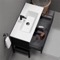 Black Free Standing Bathroom Vanity, 40 Inch