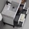 Modern Bathroom Vanity, 32 Inch, Marble Style Sink, Free Standing