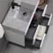 Floating Bathroom Vanity, Modern, 32 Inch, Marble Style Sink