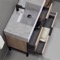 Modern Bathroom Vanity, 40 Inch, Marble Style Sink, Free Standing