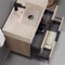 Floating Bathroom Vanity, Modern, 32 Inch, Travertine Style Sink