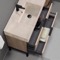 Modern Bathroom Vanity, 40 Inch, Travertine Style Sink, Free Standing