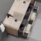 Double Floating Bathroom Vanity, Modern, 48 Inch, Travertine Style Sink